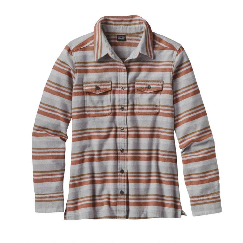 Patagonia Fjord Flannel Shirt Organic Cotton Striped Shirt Size 2